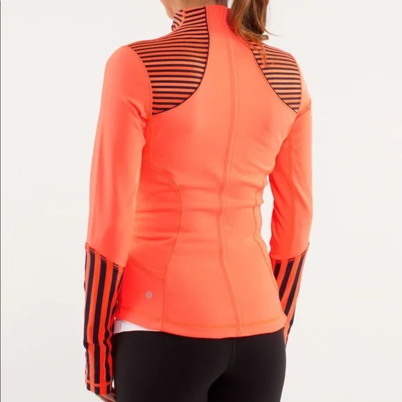 Lululemon Forme Jacket Size 6 Light flare/Inkwell/Stripes - Picture 14 of 15